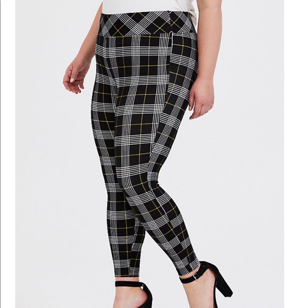 BLACK/GRAY STUDIO PONTE SLIM FIX PULLON PIXIE PANT